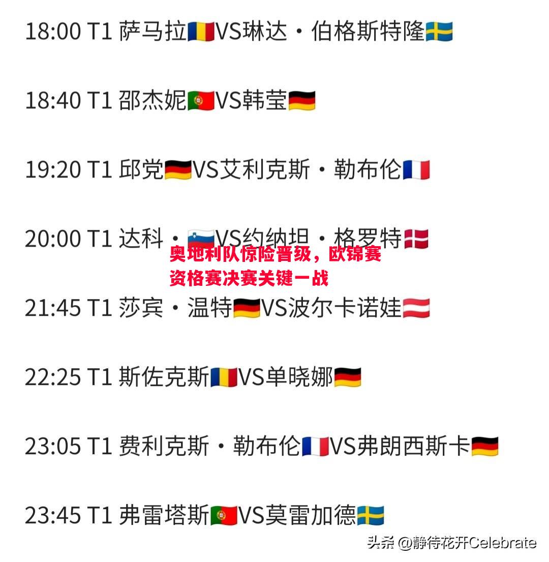 利记官网-奥地利队惊险晋级，欧锦赛资格赛决赛关键一战